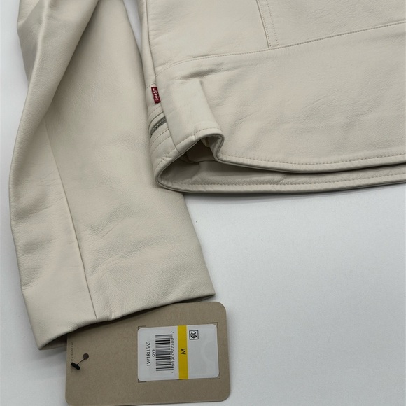 Women's Faux Leather Racer Jacket Levi's medium NWT - Picture 12 of 12